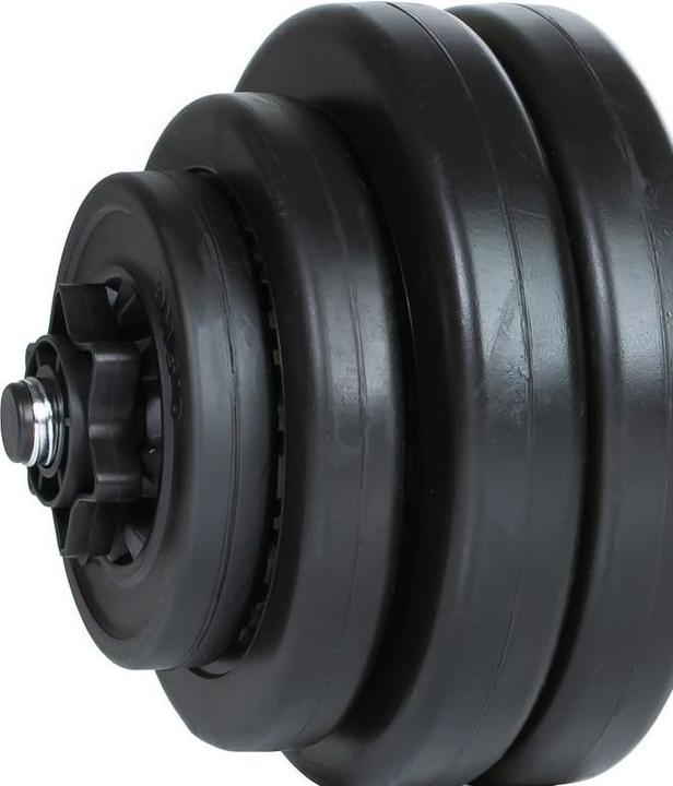 Actual product image Gymstick 61122-15, Adjustable dumbbell, Black, Vinyl, Concrete, Vinyl, 15 kg, 2.5 kg (1 x 15 kg)