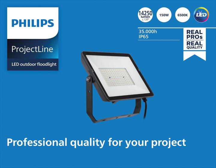 Actual product image Philips ProjectLine 8719514954632 LED Floodlight 150 W Cold White (14.25 lm, IP65)