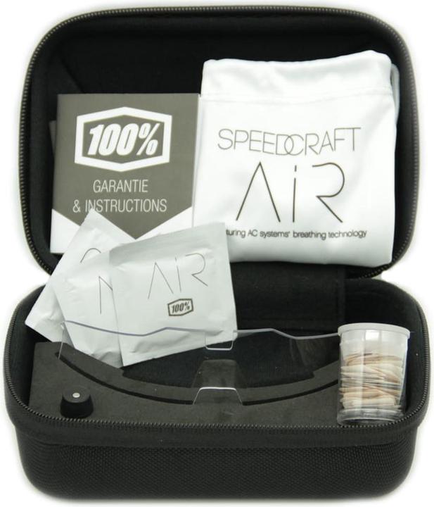 Actual product image 100% Speedcraft Air (Soft Tact Black, HiPer Red Multilayer Mirror)