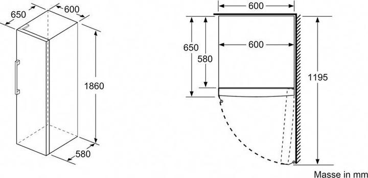 Actual product image Siemens GS36NAWEP (Installation, 242 l)