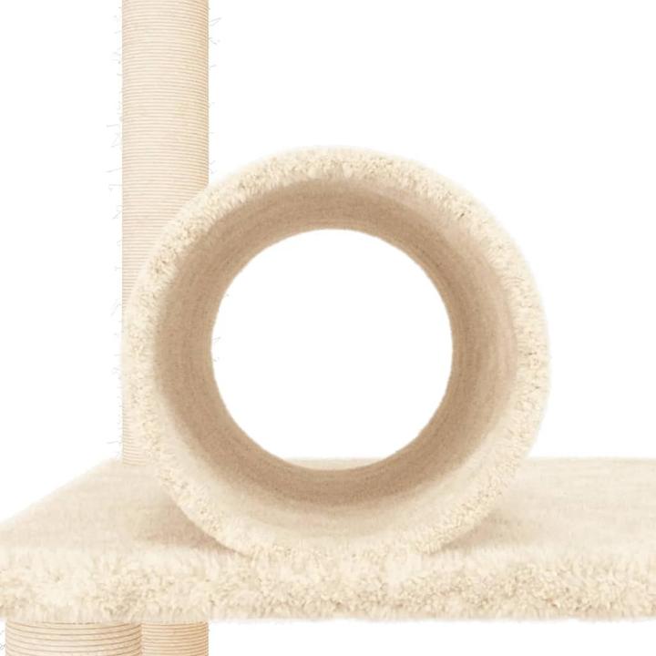 Produktbild VidaXL Kratzbaum mit Sisal-Kratzsäulen Creme 136 cm,Farbe (136 cm, Creme)