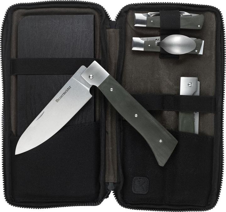 Produktbild Messermeister Outdoor-Besteck-Set Adventure Chef 6-teilig, Schwarz