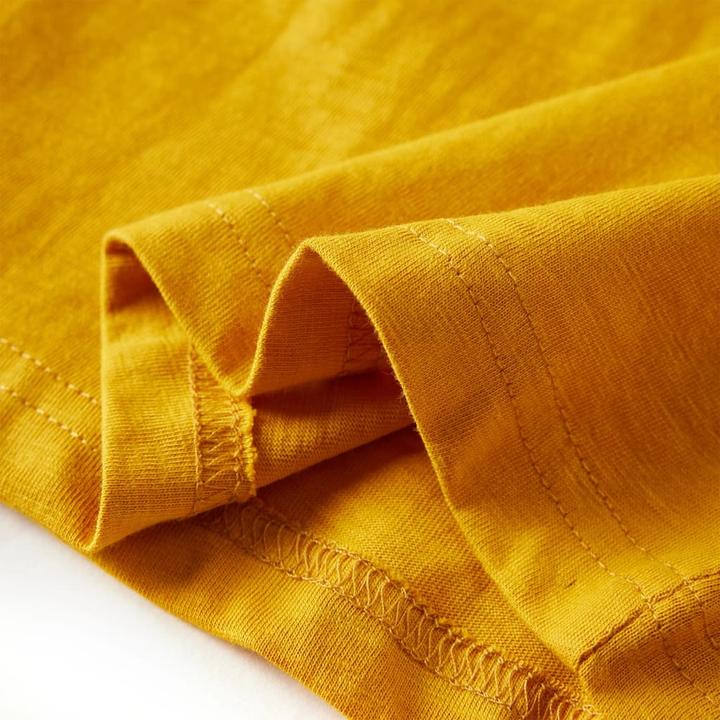 Actual product image VidaXL Children's long-sleeved shirt ochre 104,Material: 100 (104)