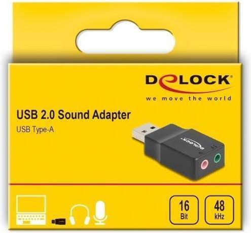 Immagine prodotto Delock Scheda audio USB esterna con connettore USB-A a 2 x 3,5 (USB)