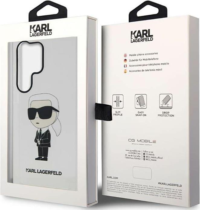 Immagine prodotto Karl Lagerfeld KLHCS23LHNIKTCT S23 Ultra S918 custodia rigida trasparente Ikonik (Samsung Galaxy S23 Ultra)