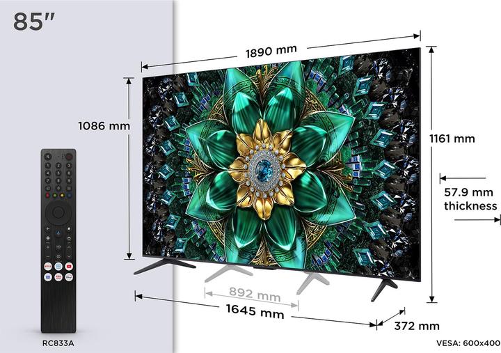 Image du produit TCL 85Q6C (85", Mini-LED, 4K, 2025)