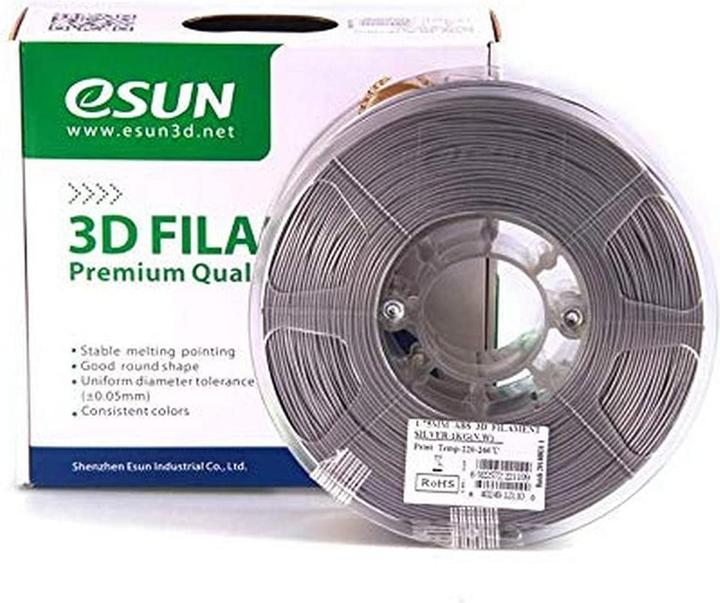 Image du produit eSUN Filament PLA+ 1,75mm Silver 1kg 3D (PLA, 1.75 mm, 1000 g, Argent)