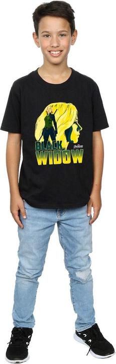 Actual product image Boys Avengers Infinity War Black Widow Character T-Shirt (116)