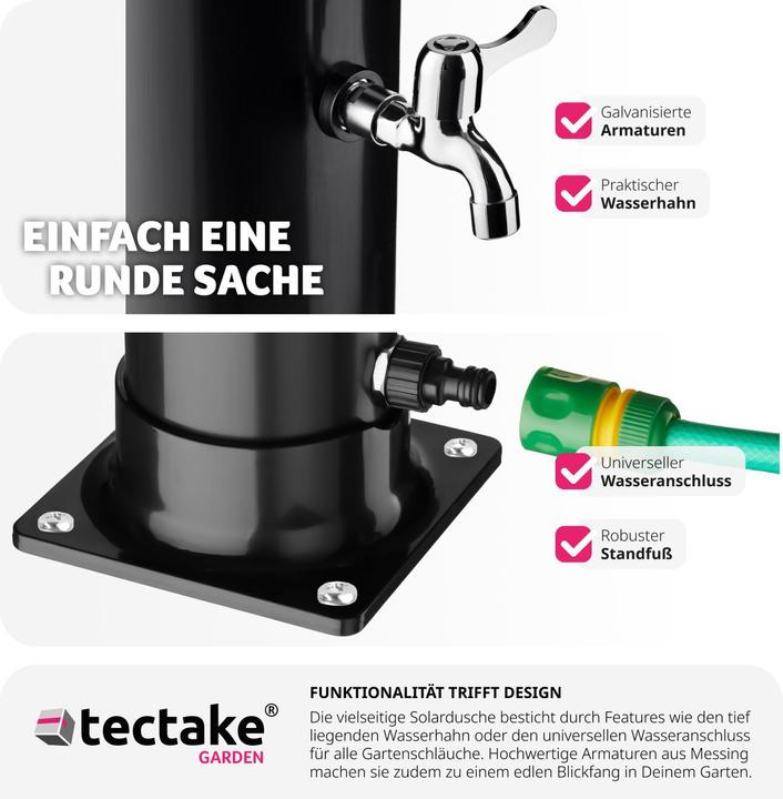 Actual product image tectake Solar shower Tinto 20l