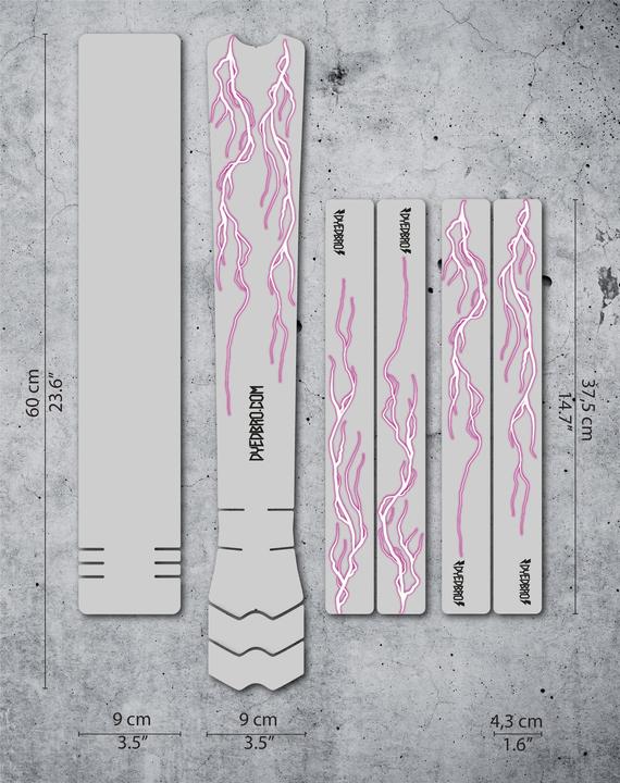 Dyedbro Rahmenschutz Kit - Lightning - Pink Matte