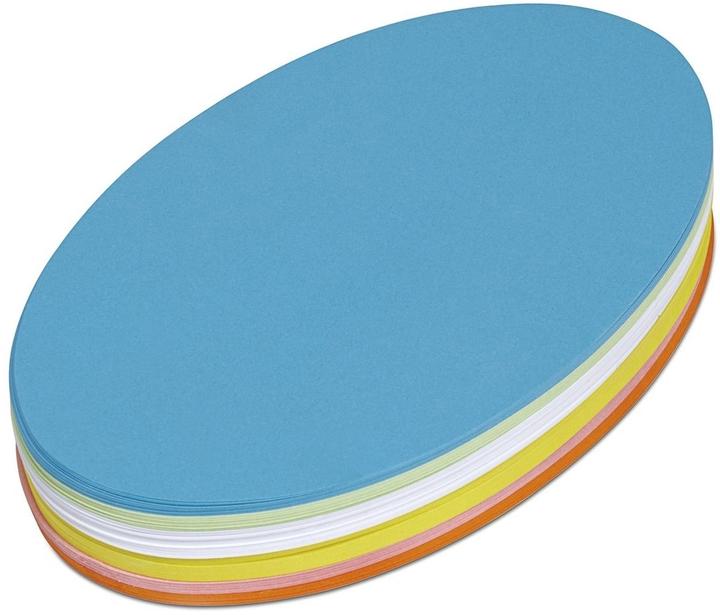 Maul Moderationskarten Oval 110x190mm sortiert VE=120 stück