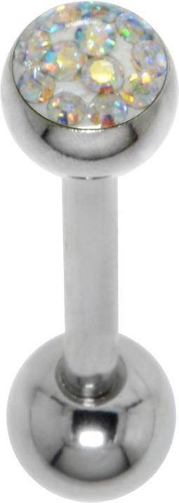 Actual product image Bijouteria Tongue piercing (Epoxy resin, Crystal, Surgical steel 316L)