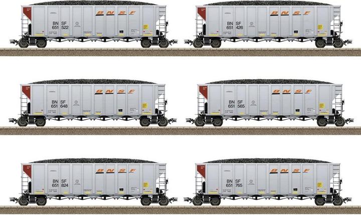 Actual product image Trix H0 set of 12 BNSF US Hopper Cars (Track VI)