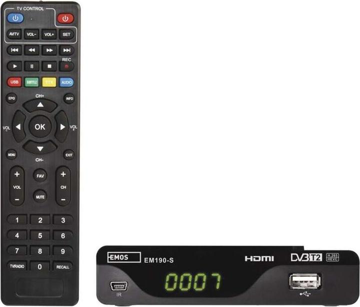 Produktbild Emos EM190-S HD HEVC H265 (DVB-T, DVB-T2, CI-Schacht)