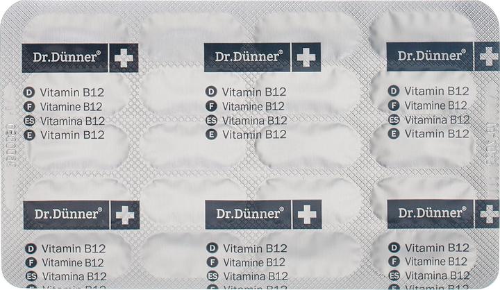 Nutritional values and ingredients Dr. Dünner Vitamin B12 (40 Piece, Capsules, 35 g)