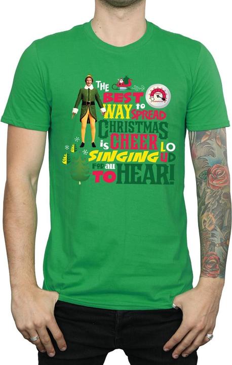 Actual product image Elf Mens Christmas Cheer T-Shirt (XL)