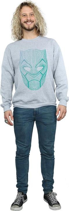 Image du produit Mens Black Panther Tribal Mask Cotton Sweatshirt (S)