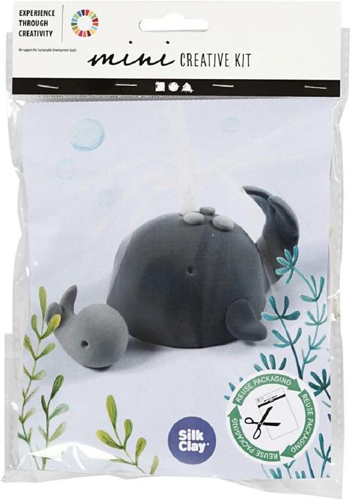 Image du produit Creativ Company Craft Set Mini baleine et veau 2 pièces, gris/bleu