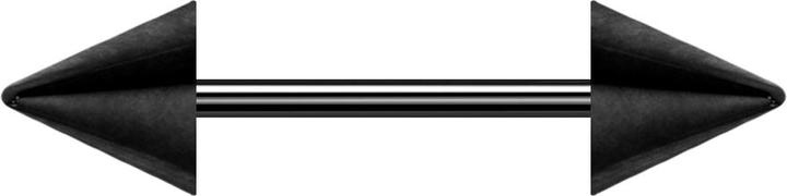 Produktbild Star Piercing Micro Barbell schwarz mit zwei Cones (ohne Messing, Chirurgenstahl 316L)