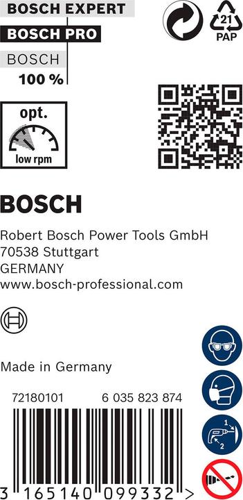 Produktbild Bosch Professional Zubehör PRO Wood HSS Installationsbohrer, 22 x 100 x 400 mm (22 mm)