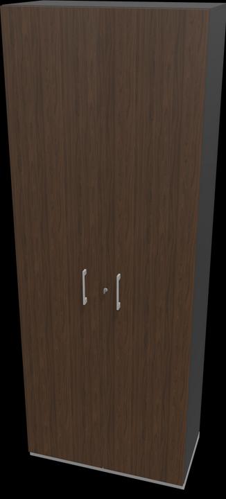 Walnut decor dark with structure, Silver grey, Dark grey