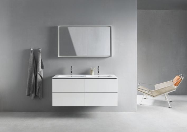 Image du produit Duravit lavabo double ME by Starck m ÜL m HLB 1300x490mm sans trou pour robinet blanc (490 mm, 1300 mm)