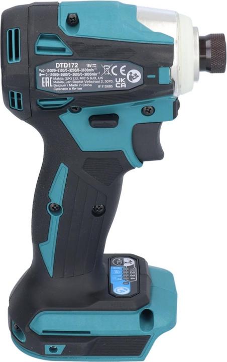 Produktbild Makita DTD 172 F1 Akku Schlagschrauber 18 V 180 Nm 1/4" Brushless + 1x Akku 3,0 Ah - ohne Ladegerät (Akkubetrieb)
