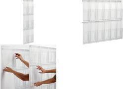Produktbild Helit Wanddisplay PLACATIV, 12 Fächer 1/3 DIN A4 hoch glasklar, Fachtiefe: 35 mm, SAN Material, einfache W (1/3 Din A4)