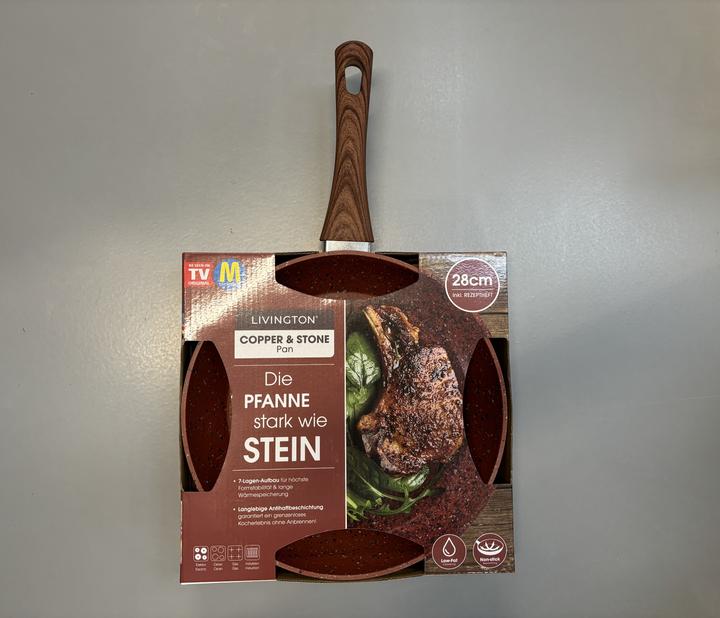 Image du produit Livington Copper & Stone Pan (28 cm, Ensemble de casseroles et de poêles de cuisson, Cuivre)