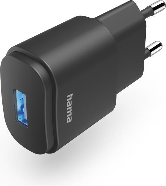 Produktbild Hama USB-Ladegerät, USB-A-Netzteil, Universaladapter, LED-Anzeige, 6 W, Schwarz (6 W)
