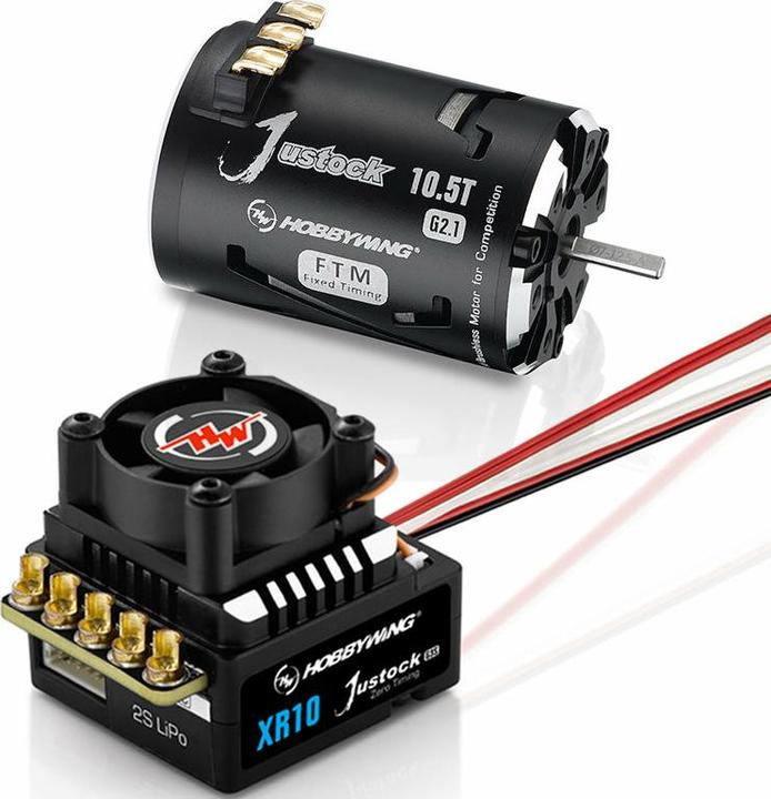 Image du produit Hobbywing Xerun Justock Combo G3S avec 13.5 Turn 3200kV pour stock 1:10