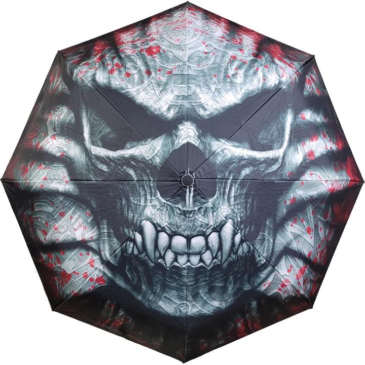 Actual product image Spiral Goth Skull Stick Umbrella