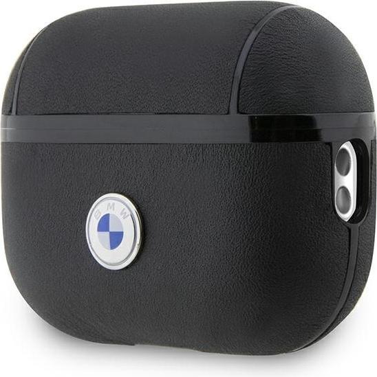 Immagine prodotto BMW BMAP2SSLBK Cover per AirPods Pro 2 in pelle nera/argento Geniune Logo (Manicotto per cuffie)