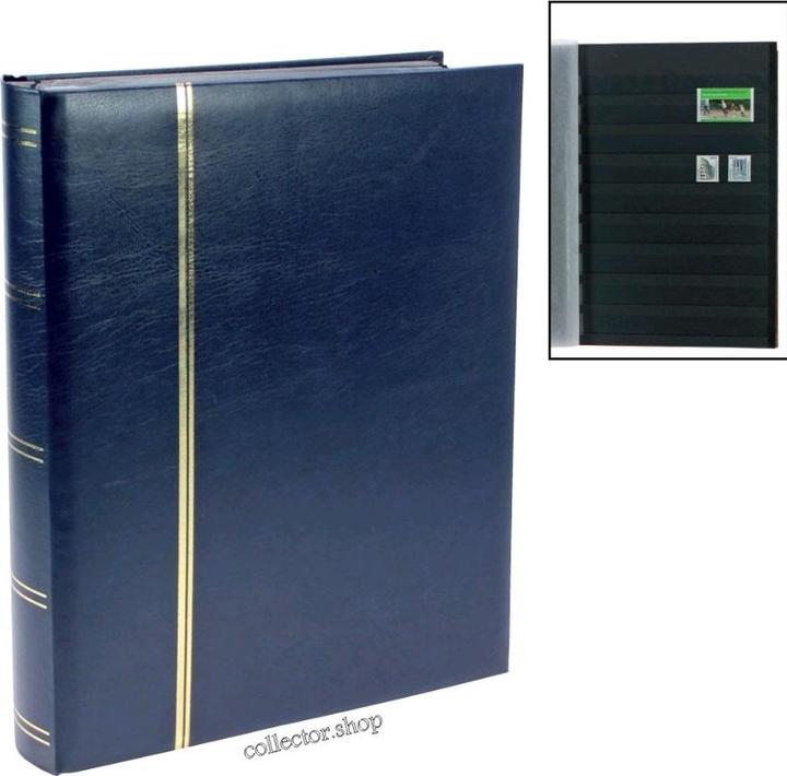 Schwäbische Albumfabrik Briefmarkenalbum 64 Seiten schwarz. Einband blau.Format ca. 230 x 305 mm.Luxusausführung. (230 x 305 mm)
