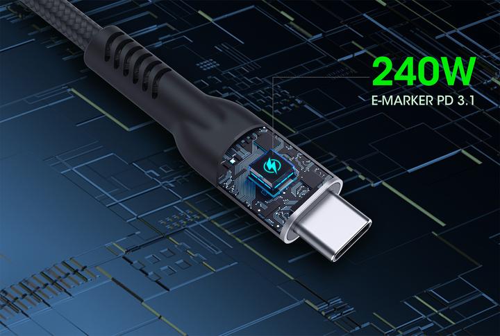 Image du produit Manhattan Câble de charge USB 2.0 type C EPR 240 W / PD 3.1 (2 m, USB 2.0)