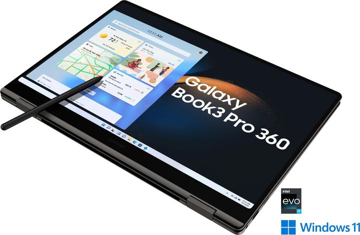 Actual product image Samsung Galaxy Book3 Pro 360 (16", Intel Core i7-1360P, 16 GB, 512 GB, DE)