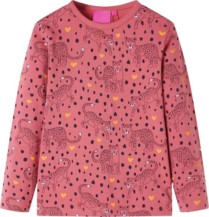 Produktbild VidaXL Kinderpyjama mit Langen Ärmeln Altrosa 104,Material: 95 (104)