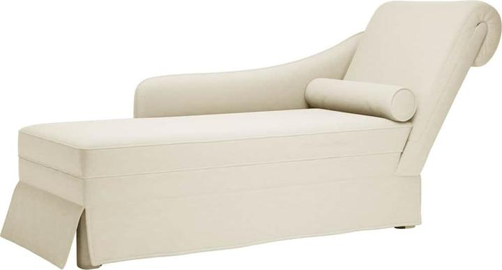 Immagine prodotto VidaXL Chaise longue con bolster e bracciolo destro in velluto crema