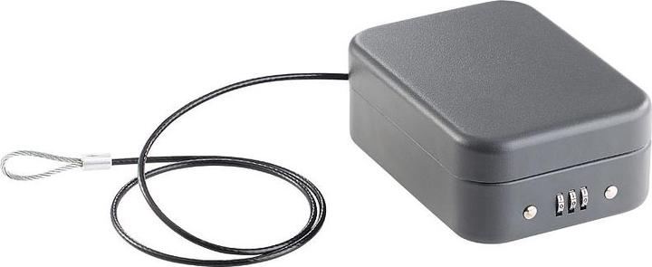 Xcase Mini-Stahl-Safe mit Zahlenschloss & Sicherungskabel