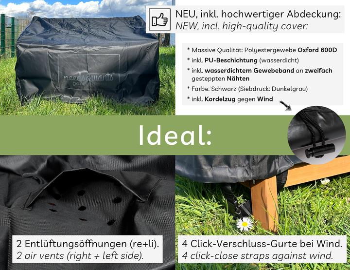 Actual product image Needs&Wants Gartenbank "Chesty3" mit Truhe u. Abdeckung, Tanne (braun)