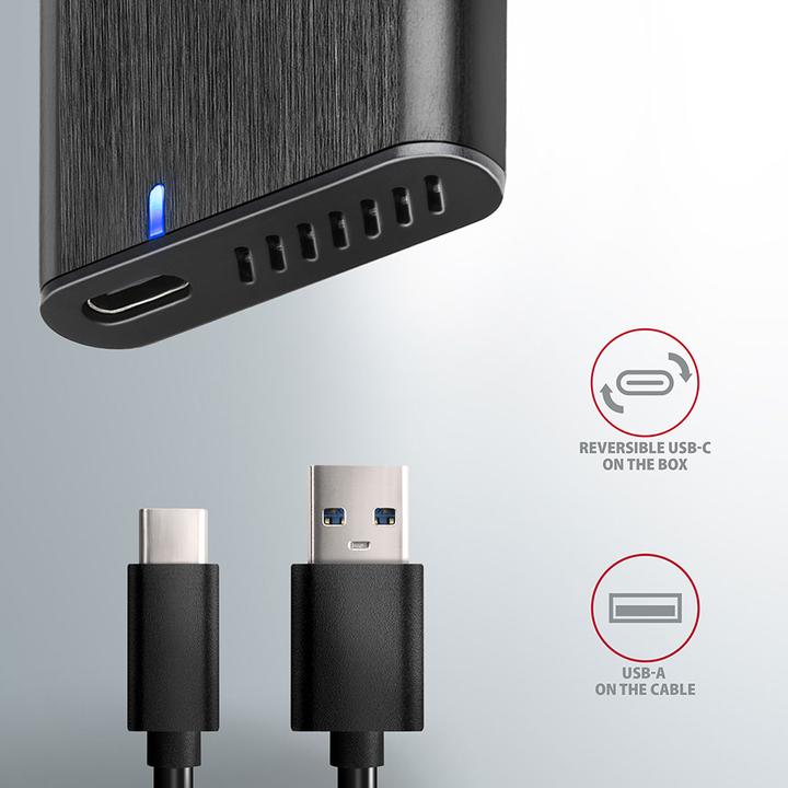 Actual product image Axagon EEM2-SBC external enclosure for M.2 SSDs USB-C 3.2 Gen 2 (M.2)