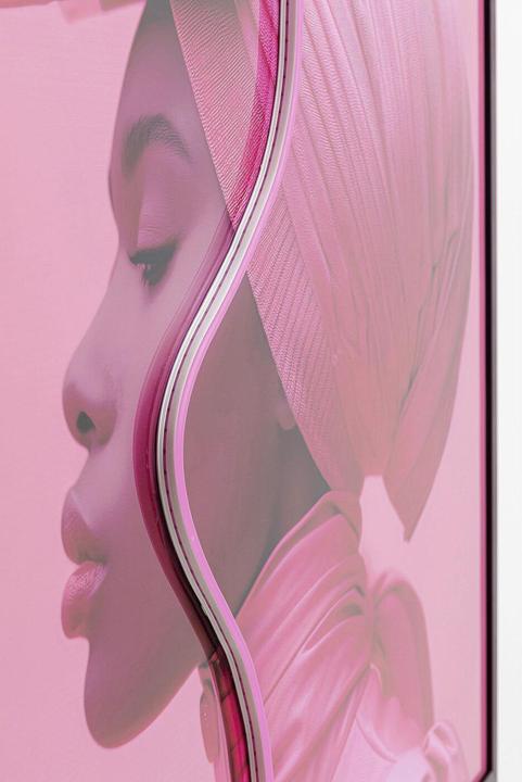 Actual product image Kare Design Framed picture Pink Woman LED 80x80cm (80 x 80 cm)