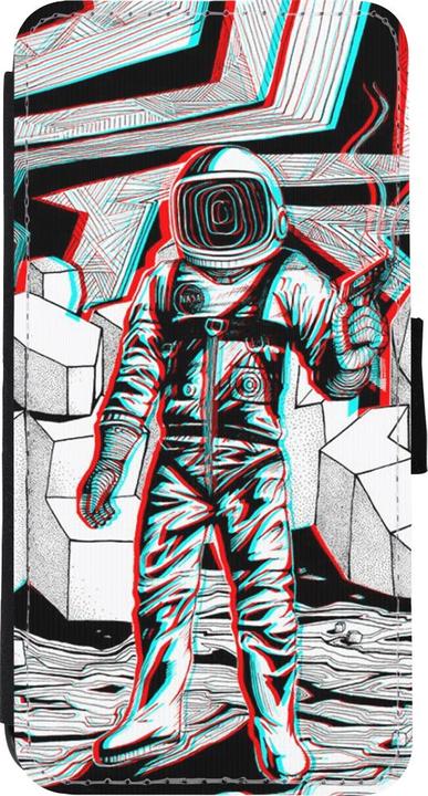 Image du produit PhoneLook Coque Wallet noir Anaglyph Astronaut (Apple iPhone XR)