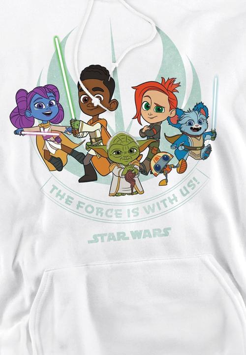Actual product image Star Wars Mens Young Jedi Adventure The Force Is With Us Hoodie (L)