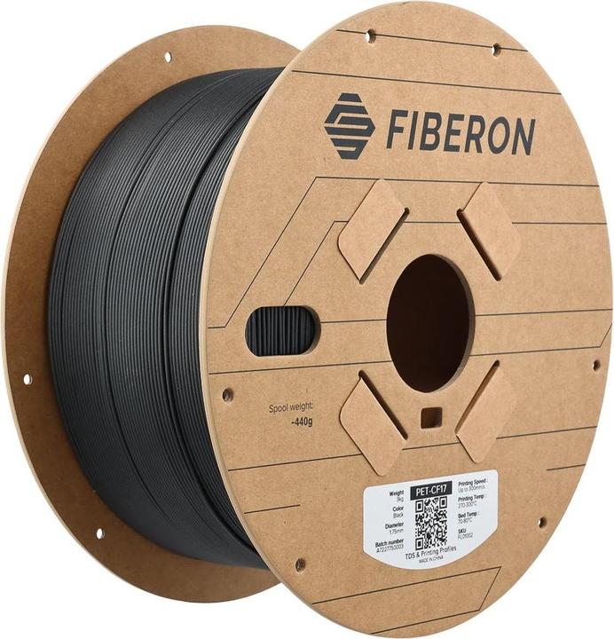Polymaker PET-CF17 1,75mm BLACK 3kg (PET, 1.75 mm, 3000 g, Black)
