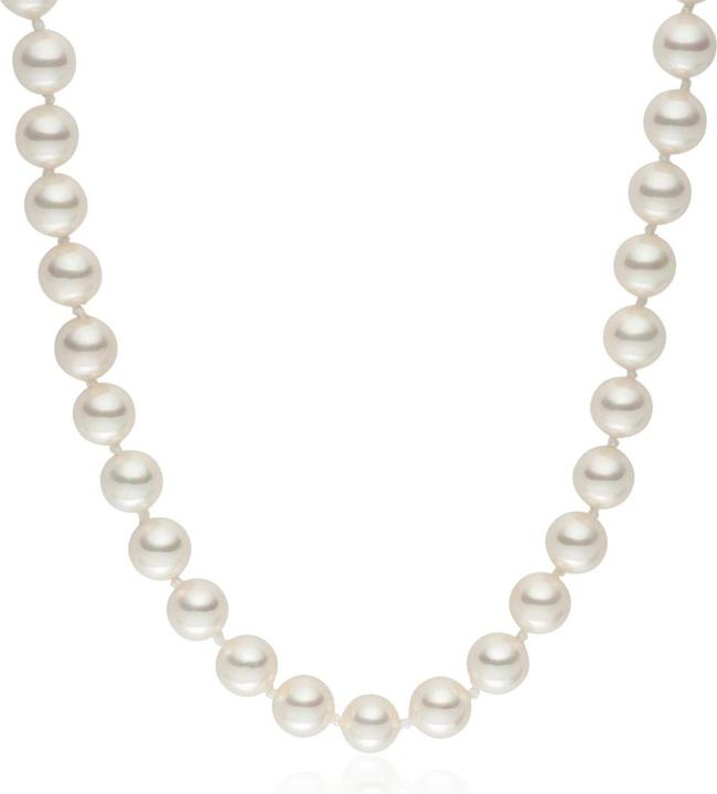 Lulu & Jane Damen Messing Zirkonia Muschelkernperle silber 43,0 cm Basiskette + 5,0 cm Verlängerung - 29547 (Messing, 43 - 48 cm)