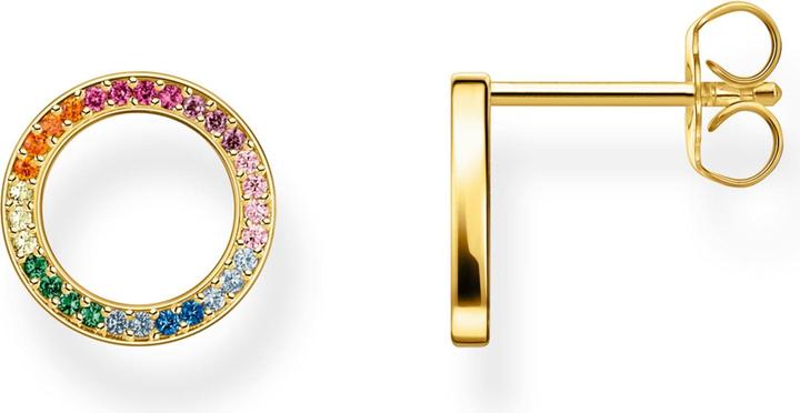 Produktbild Thomas Sabo Ohrstecker Together Rund mit Bunten Steinen Vergoldet (925er Silber)