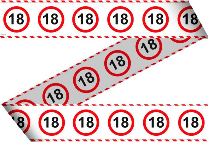 Produktbild Folat Absperrband Geburtstag 18 Jahre