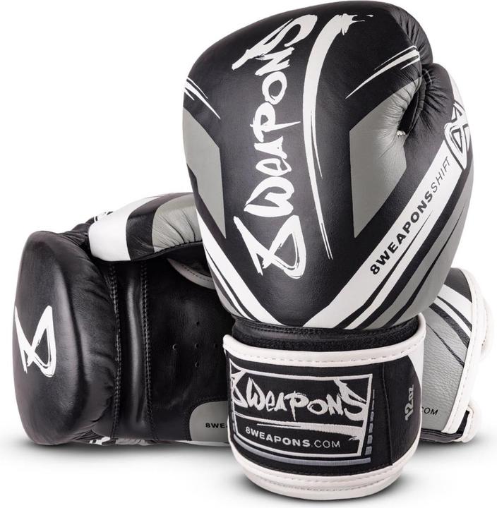 Produktbild 8Weapons Boxing Gloves, Shift, black-white, 12 Oz (12 OZ, 12)