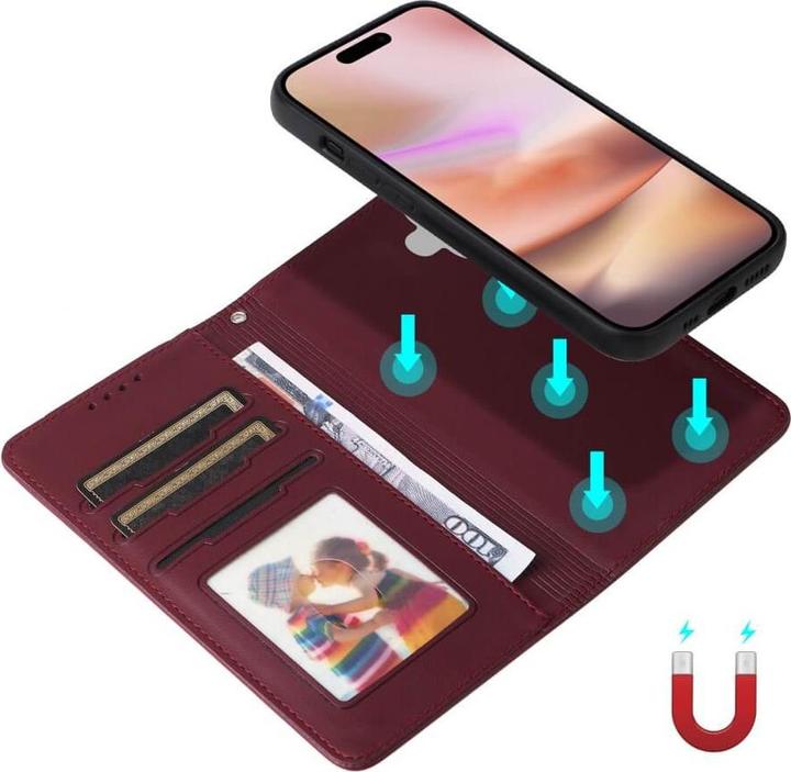 Immagine prodotto Cover-Discount iPhone 16 Plus - Custodia a portafoglio divisibile 2 in 1 per cellulare (Apple iPhone 16 Plus)